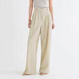 SIPT7163 Washed Half-Banding Slacks_Olive