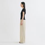 SIPT7163 Washed Half-Banding Slacks_Olive