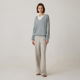 SIPT7191 Comfort Daimaru Banding Pants_Greige
