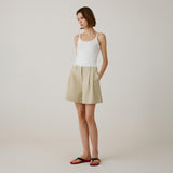 SIPT7194 Noobi Soft Volume Shorts_Beige