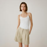 SIPT7194 Noobi Soft Volume Shorts_Beige