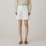 SIPT7194 Noobi Soft Volume Shorts_White