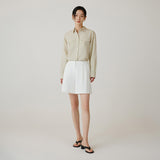 SIPT7194 Noobi Soft Volume Shorts_White