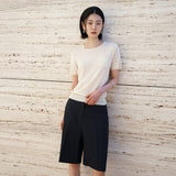 SIPT7200 Minimal Bermuda Pants_Black