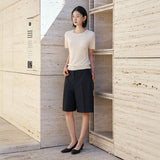 SIPT7200 Minimal Bermuda Pants_Black