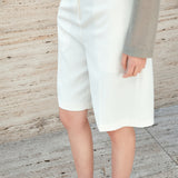 SIPT7200 Minimal Bermuda Pants_Ivory