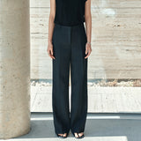 SIPT7202 Draped Bootcut Slacks_Black