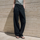 SIPT7204 Light Cotton Curved Pants_Black