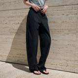 SIPT7204 Light Cotton Curved Pants_Black