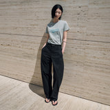 SIPT7204 Light Cotton Curved Pants_Black