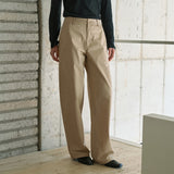 SIPT7204 Light Cotton Curved Pants_Camel