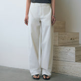 SIPT7204 Light Cotton Curved Pants_Ivory