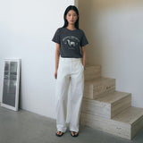 SIPT7204 Light Cotton Curved Pants_Ivory