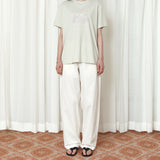 SIPT7204 Light Cotton Curved Pants_Ivory