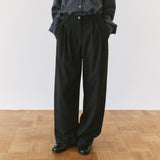 SIPT7211 Gentle Wide Jogger Slacks_Black