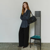 SIPT7211 Gentle Wide Jogger Slacks_Black