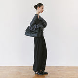 SIPT7211 Gentle Wide Jogger Slacks_Black