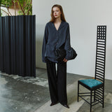 SIPT7211 Gentle Wide Jogger Slacks_Black
