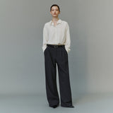 SIPT7211 Gentle Wide Jogger Slacks_Charcoal
