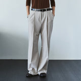 SIPT7213 Bootcut Pintuck Slacks_Ash beige