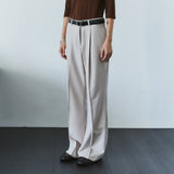 SIPT7213 Bootcut Pintuck Slacks_Ash beige