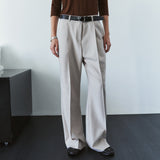 SIPT7213 Bootcut Pintuck Slacks_Ash beige
