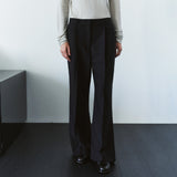 SIPT7213 Bootcut Pintuck Slacks_Black