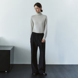 SIPT7213 Bootcut Pintuck Slacks_Black