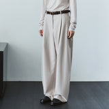 SIPT7214 Layered Curved Slacks_Ash beige