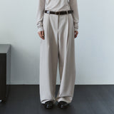 SIPT7214 Layered Curved Slacks_Ash beige