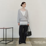 SIPT7214 Layered Curved Slacks_Black