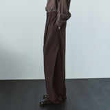 SIPT7214 Layered Curved Slacks_Brown