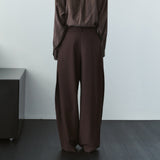 SIPT7214 Layered Curved Slacks_Brown
