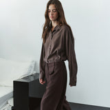 SIPT7214 Layered Curved Slacks_Brown