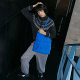 SIPT7218 Curved Banding Jogger Pants_Melange gray