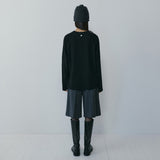 SIPT7222 Hairy Bermuda Pants_Light charcoal