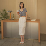 SIST9024 Nylon Purtig Skirt_White