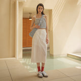 SIST9024 Nylon Purtig Skirt_White