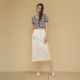 SIST9024 Nylon Purtig Skirt_White