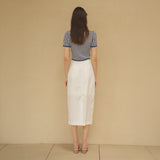 SIST9024 Nylon Purtig Skirt_White