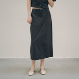 SIST9035 Nylon Half-Banding Skirt_Black