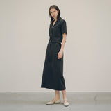 SIST9035 Nylon Half-Banding Skirt_Black