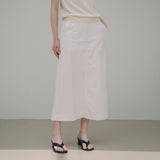 SIST9035 Nylon Half-Banding Skirt_Off-white