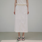 SIST9035 Nylon Half-Banding Skirt_Off-white
