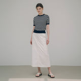 SIST9035 Nylon Half-Banding Skirt_Off-white