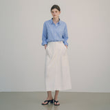 SIST9035 Nylon Half-Banding Skirt_Off-white