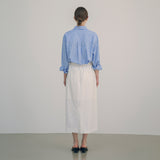 SIST9035 Nylon Half-Banding Skirt_Off-white