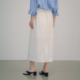 SIST9035 Nylon Half-Banding Skirt_Off-white