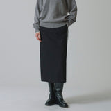 SIST9051 Belted Tailored Long Skirt_Black