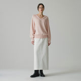 SIST9052 Cotton Purtig Long Skirt_White